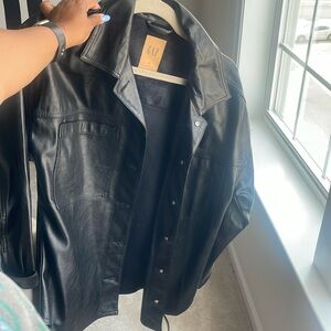 Gap Faux Leather Shirt size S women’s